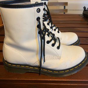 Dr. Martens Womens 1460 Smooth Leather White